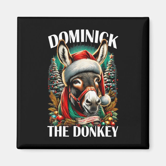 Dominick The Donkey Funny Christmas Italienischer  Magnet (Vorne)