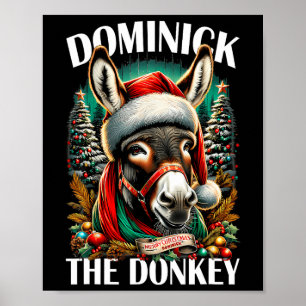 Dominick The Donkey Funny Christmas Italienischer  Poster