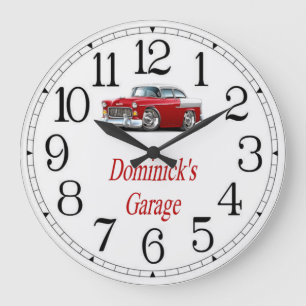 Dominicks klassische Autogarage Große Wanduhr