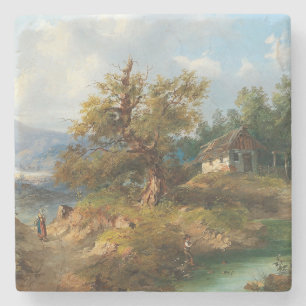 Dominik Schufried Eine Berglandschaft mit.. Steinuntersetzer