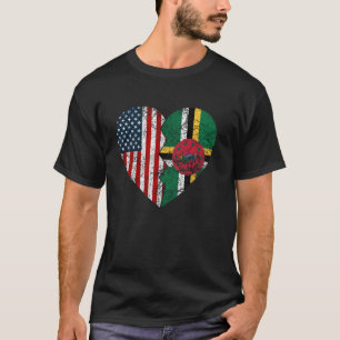 Dominikanische Fahne Herbst Vereinigte Staaten Dom T-Shirt