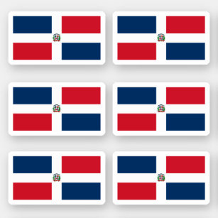 Dominikanische Flagge Aufkleber