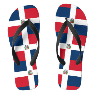 Dominikanische Flagge Flip Flops