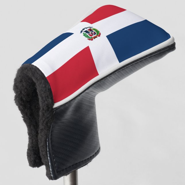 Dominikanische Flagge Golf Headcover (3/4 Vorderseite)
