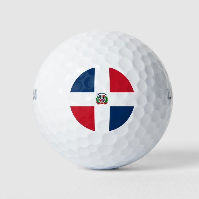 Dominikanische Flagge Golfball (Vorderseite)