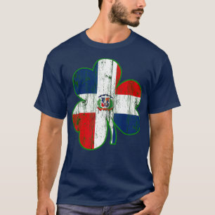 Dominikanische Flagge Irish Kleeblatt St Patricks  T-Shirt