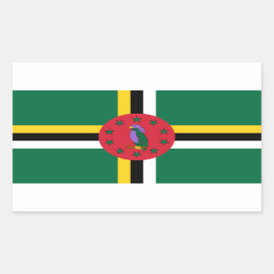 Dominikanische Flaggen Rechteckiger Aufkleber