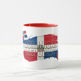 Dominikanische Rep Pinsel-Design | Karibischer Sto Tasse