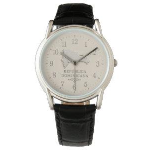 Dominikanische Republik Cream Karte Armbanduhr