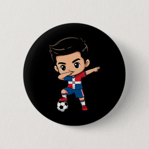 Dominikanische Republik Dab Kid Dominicana Flagge Button