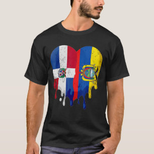 Dominikanische Republik Ecuador Flaggenstaat Herz  T-Shirt