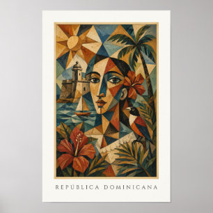 Dominikanische Republik-Erbe   Karibik-Reise Poster