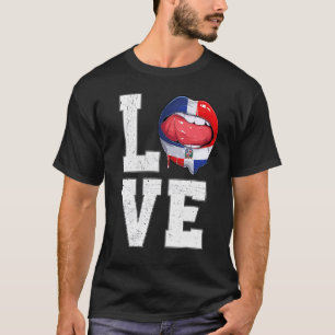 Dominikanische Republik Fahne Fan Liebe Dominikani T-Shirt