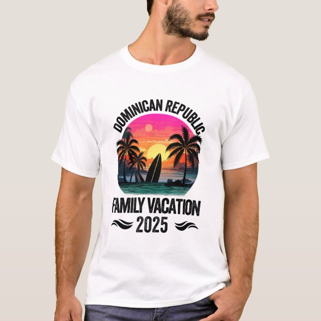 Dominikanische Republik Familienurlaub 2025 Matchi T-Shirt (Vorderseite)
