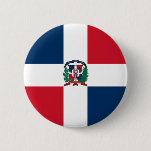 Dominikanische Republik-Flagge Button