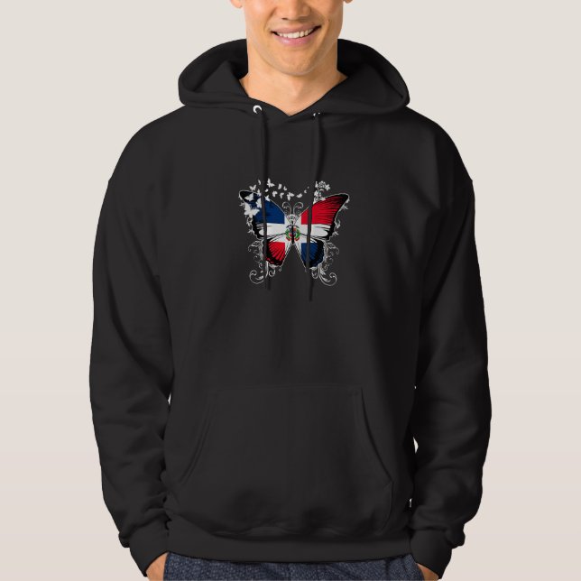 Dominikanische Republik Flagge Dominikanische Fahn Hoodie (Vorderseite)