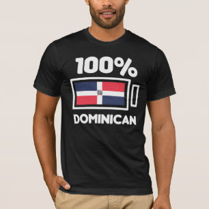 Dominikanische Republik Flagge Dominikanischer Pow T-Shirt