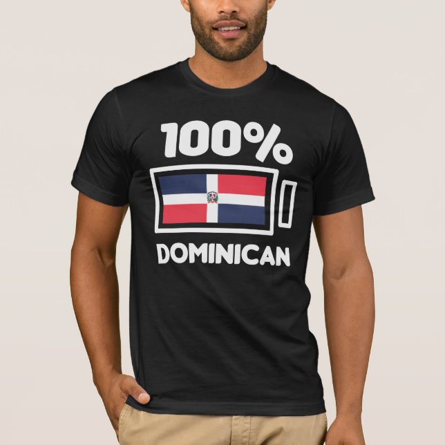 Dominikanische Republik Flagge Dominikanischer Pow T-Shirt (Vorderseite)