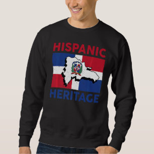 Dominikanische Republik Flagge Hispanic Heritage M Sweatshirt