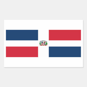 Dominikanische Republik-Flagge Rechteckiger Aufkleber