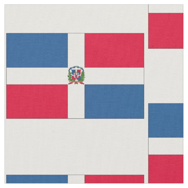Dominikanische Republik-Flagge Stoff (Nahaufnahme)