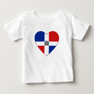 Dominikanische Republik Flaggenstaat Herzstück T - Baby T-shirt