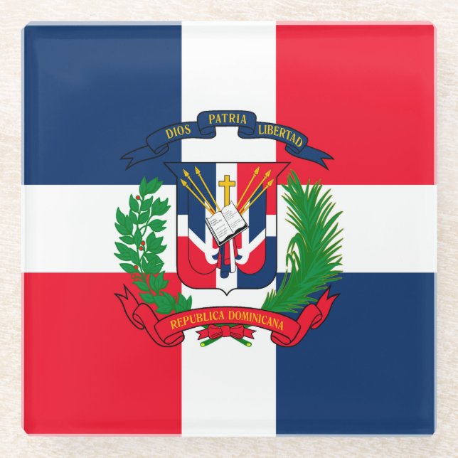 Dominikanische Republik Glasuntersetzer (Vorderseite)
