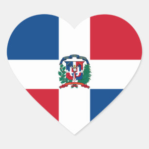 Dominikanische Republik Herz-Aufkleber