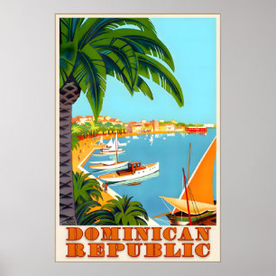 Dominikanische Republik Hispaniola Karibisches Mee Poster