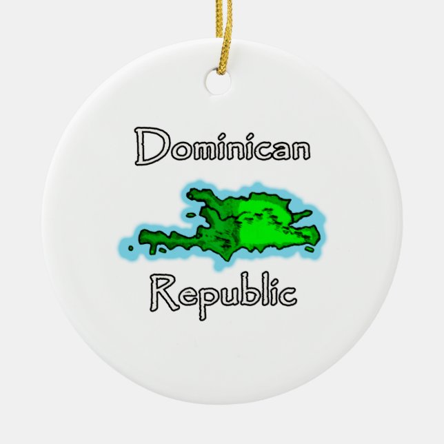 Dominikanische Republik-Karte Keramikornament (Vorne)