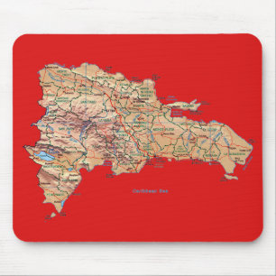 Dominikanische Republik-Karte Mousepad