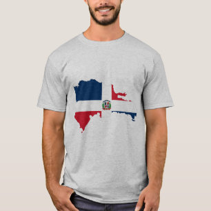 Dominikanische Republik-Karten-Flagge T-Shirt