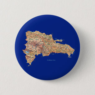 Dominikanische Republik-Karten-Knopf Button
