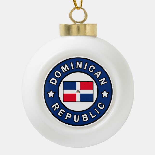 Dominikanische Republik Keramik Kugel-Ornament (Vorderseite)
