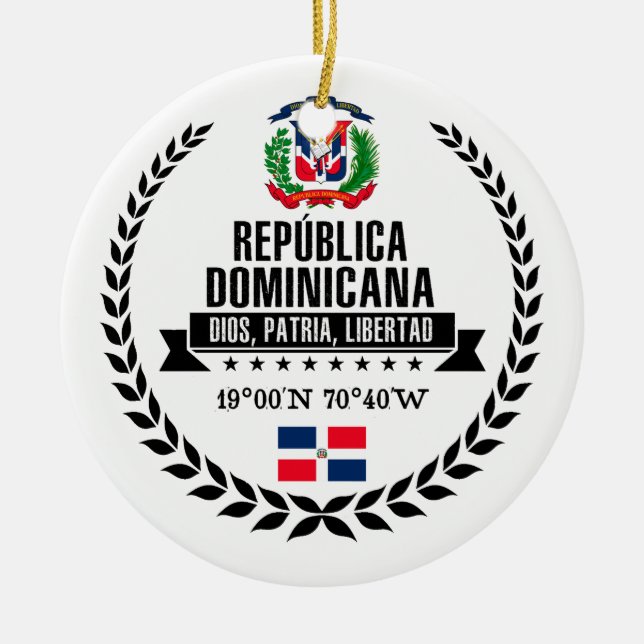 Dominikanische Republik Keramik Ornament (Vorne)