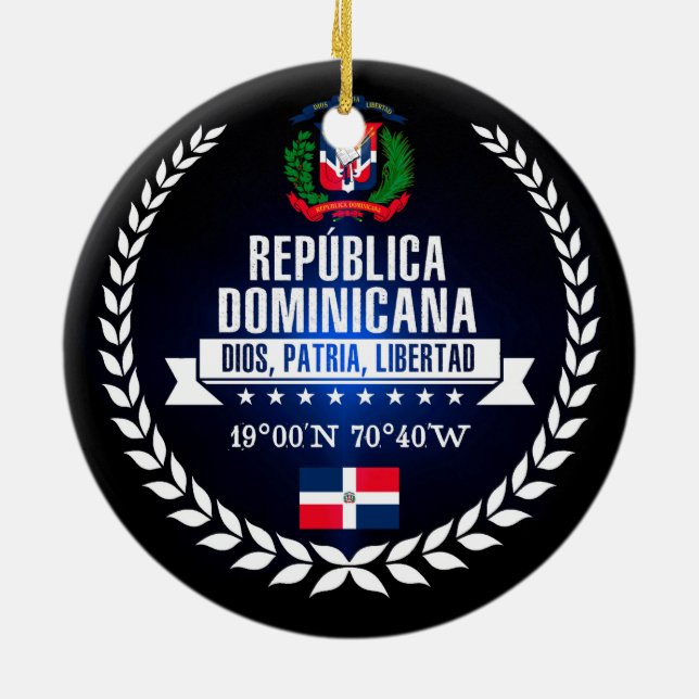 Dominikanische Republik Keramikornament (Hinten)