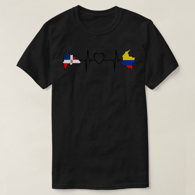Dominikanische Republik Kolumbianische Flaggenschl T-Shirt (Design vorne)