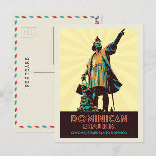 Dominikanische Republik, Kolumbien-Statue, Karibis Postkarte