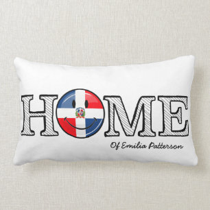 Dominikanische Republik: Lächeln der Flagge Lendenkissen