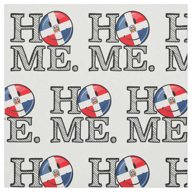 Dominikanische Republik Lächeln Flag Housewarming Stoff (Muster)