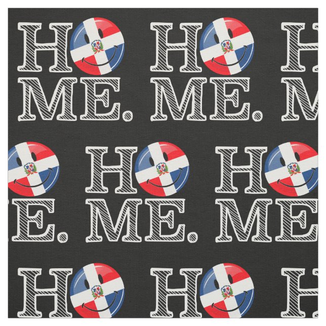 Dominikanische Republik Lächeln Flag Housewarming Stoff (Muster)