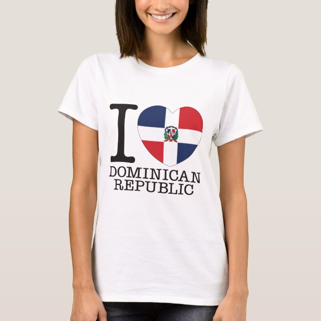 Dominikanische Republik-Liebe v2 T-Shirt (Vorderseite)