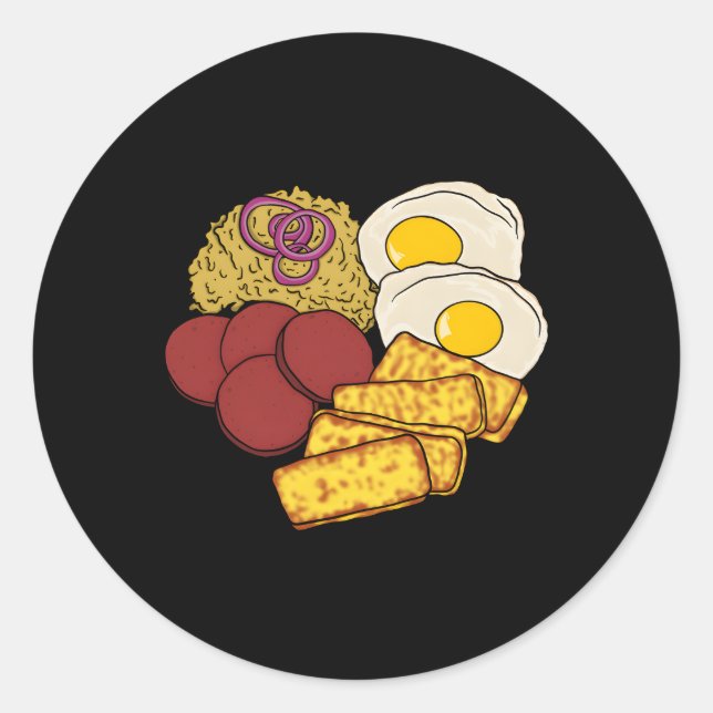 Dominikanische Republik Lieblingsessen Gãº Salami  Runder Aufkleber (Vorderseite)