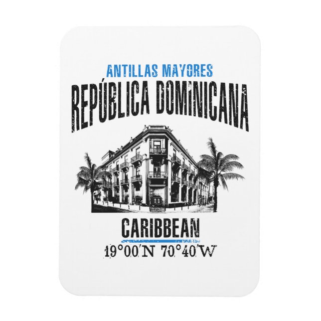 Dominikanische Republik Magnet (Vertikal)
