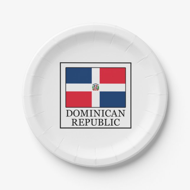 Dominikanische Republik Pappteller (Vorderseite)
