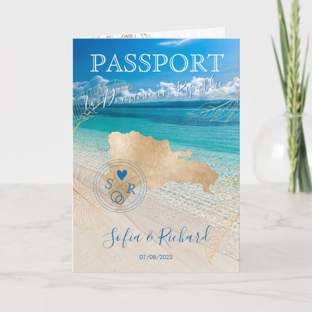 Dominikanische Republik - Pass für Hochzeitsreisen Einladung (Vorderseite)