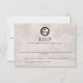 Dominikanische Republik Passport Wedding RSVP Card Karte