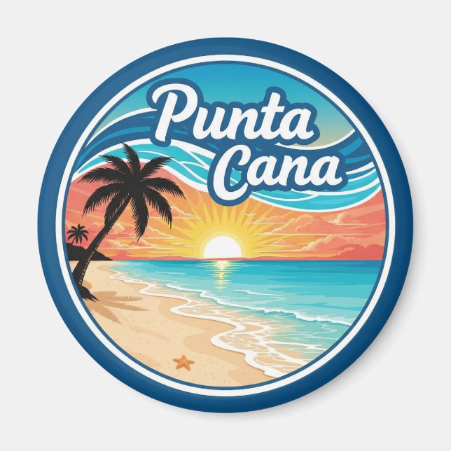 Dominikanische Republik Punta Cana Beach Travel Magnet (Vorne)