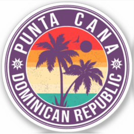 Dominikanische Republik Punta Cana - Retro Souveni Aufkleber
