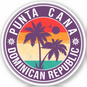 Dominikanische Republik Punta Cana - Retro Souveni Aufkleber